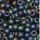 Miyuki seed beads 6/0 - Opaque matte ab black 6-401fr